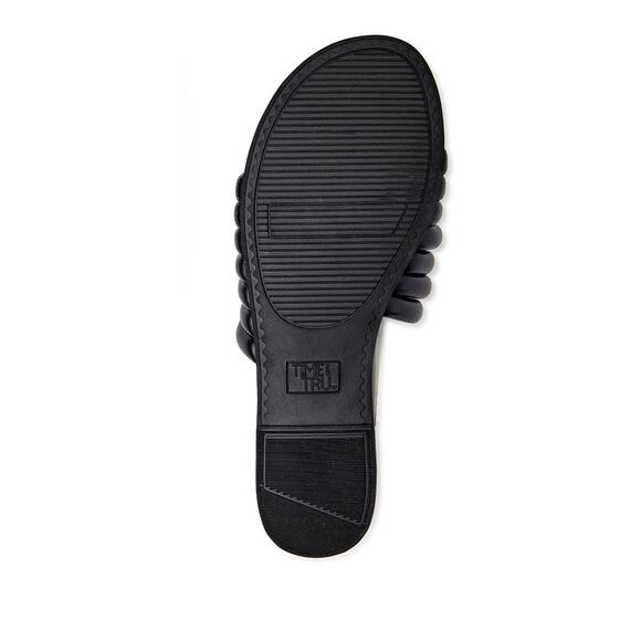 New Time And Tru Women's Multi-Band Slide Sandals Size 11 Black - Picture 5 of 7